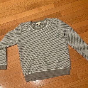 Appleseed's Gray Patterned Crewneck Sweater